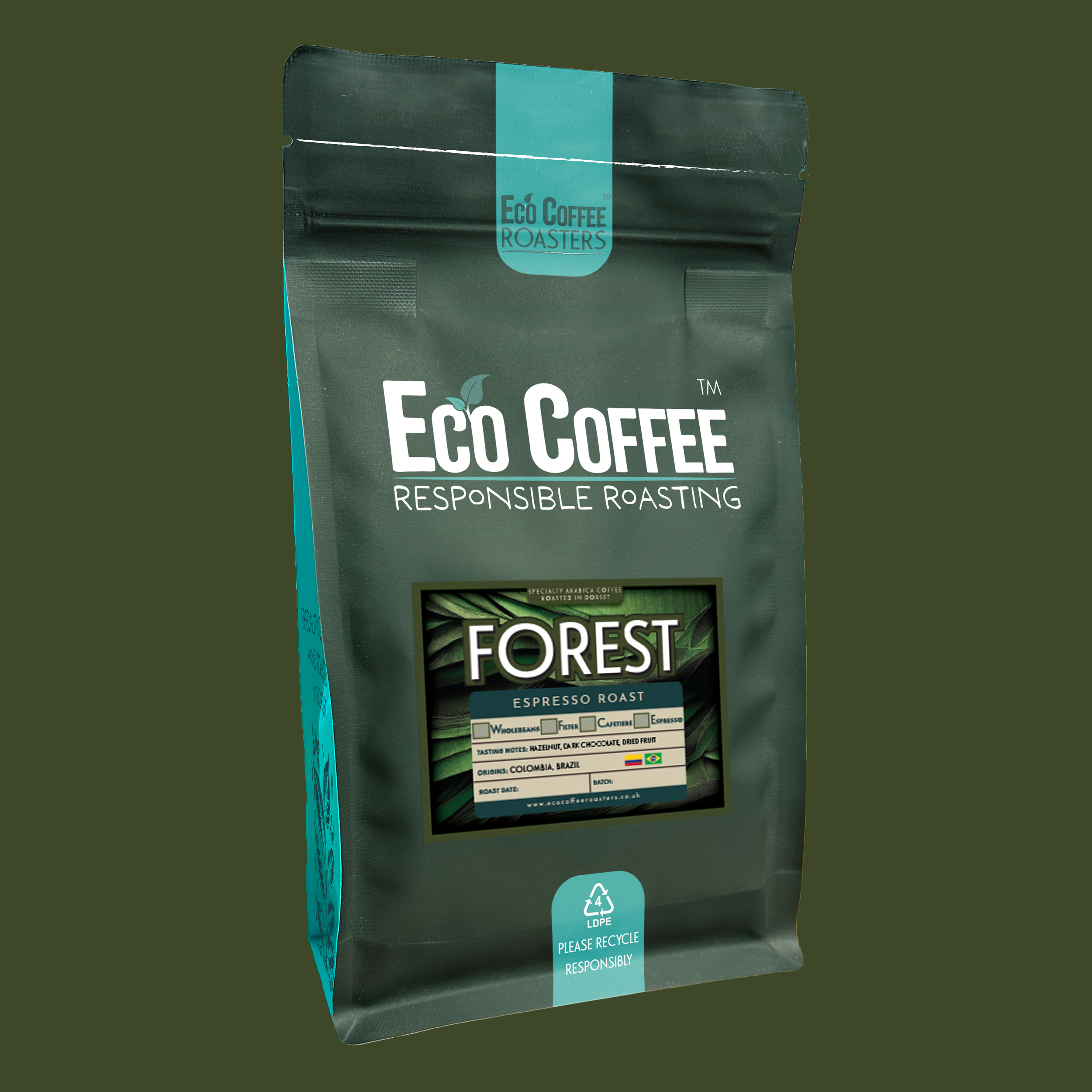 Signature blend Eco Coffee beans ground Dorset — The Eco Coffee